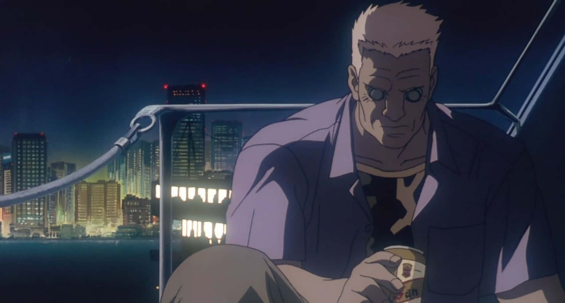 Major Motoko Kusanagi's Partner, Batou, In Ghost In The Shell Wallpaper