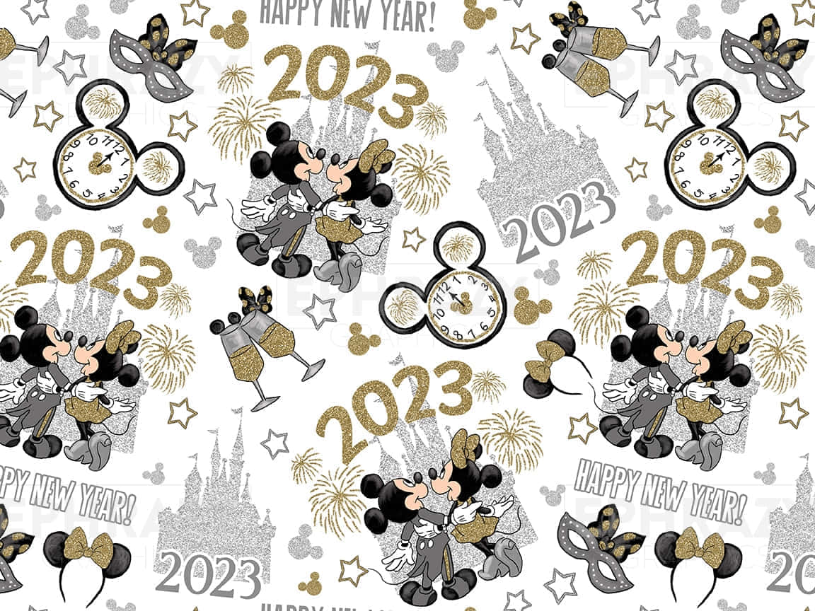 'make A Bright 2021 With Mickey Mouse And Friends!' Wallpaper