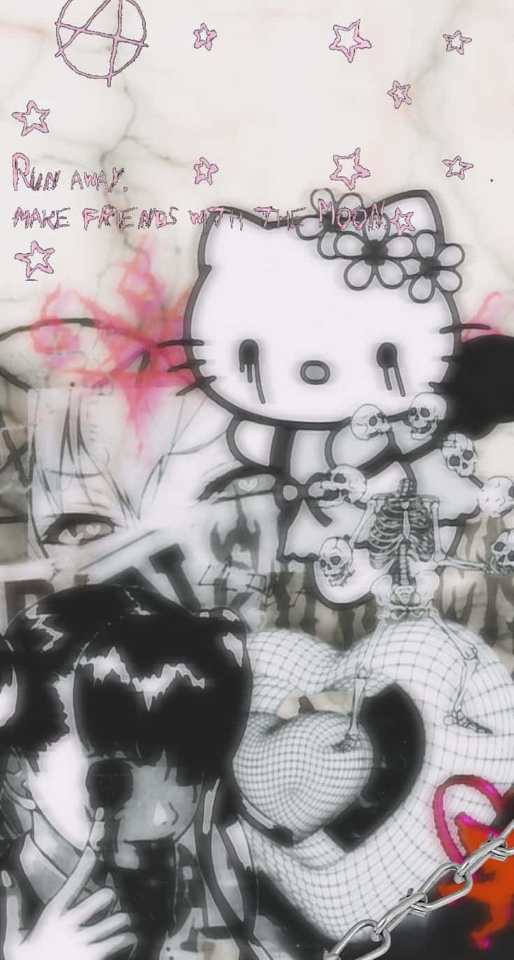 Make Sure To Show Your Emo Hello Kitty Some Love! Wallpaper