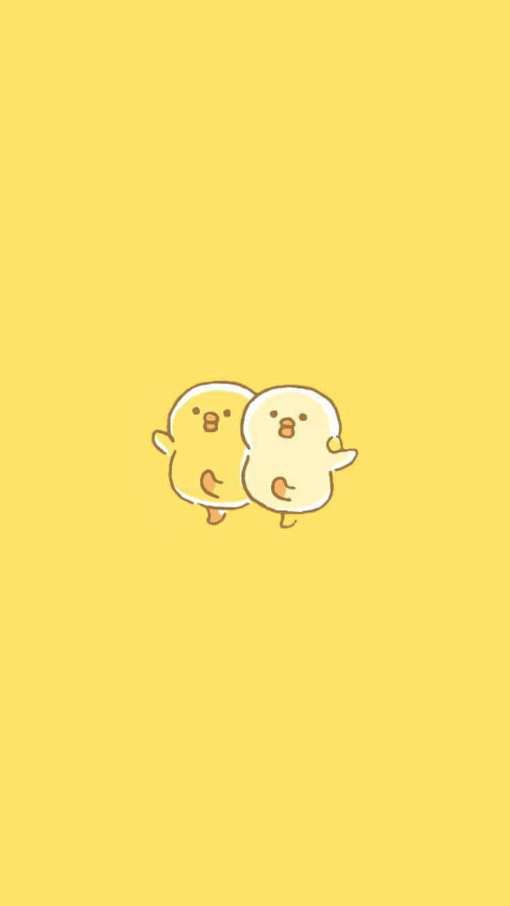 Make Your Day Brighter With Kawaii Yellow Wallpaper