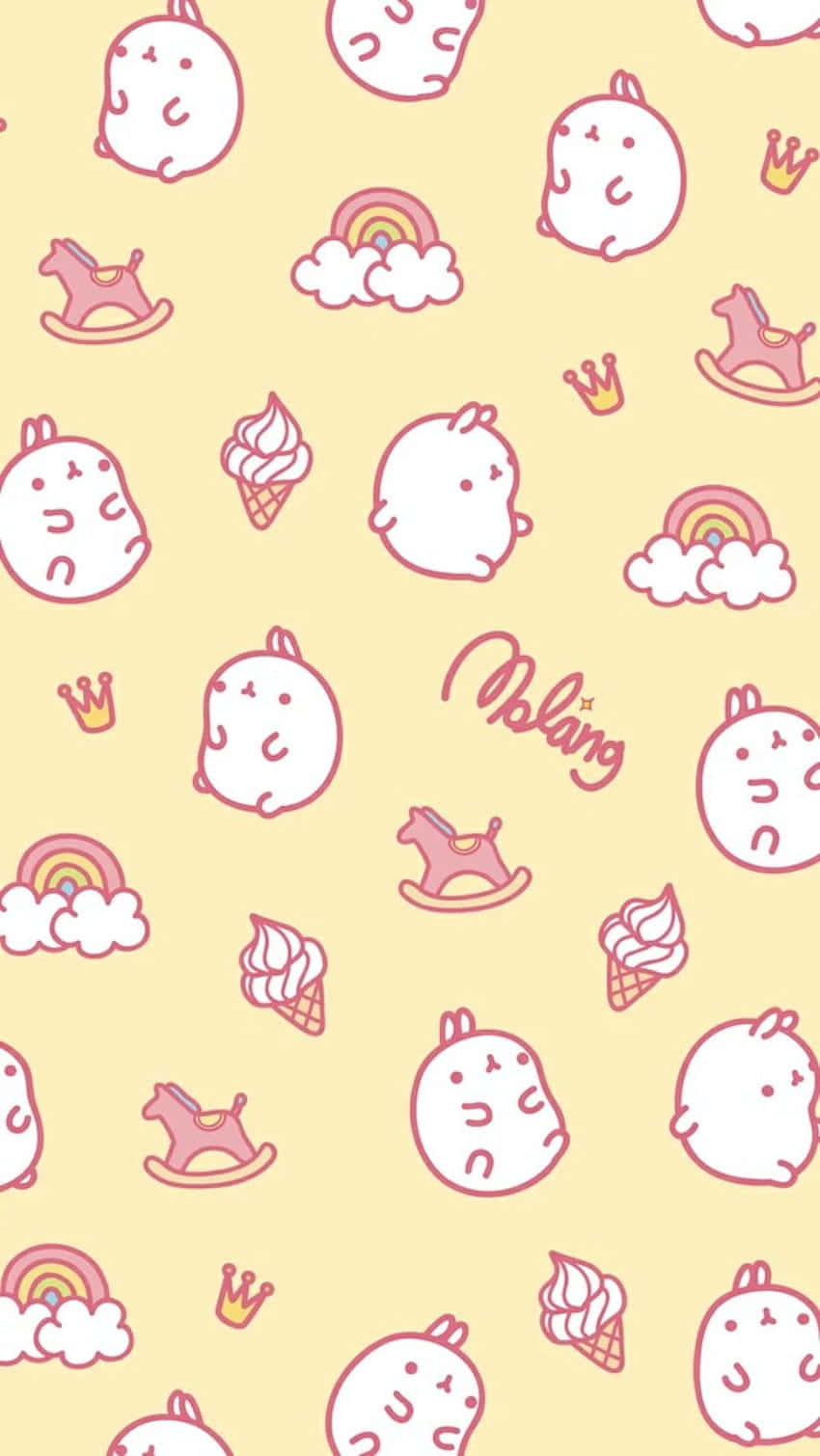 Make Your Day Brighter With This Cheerful Kawaii Yellow Wallpaper