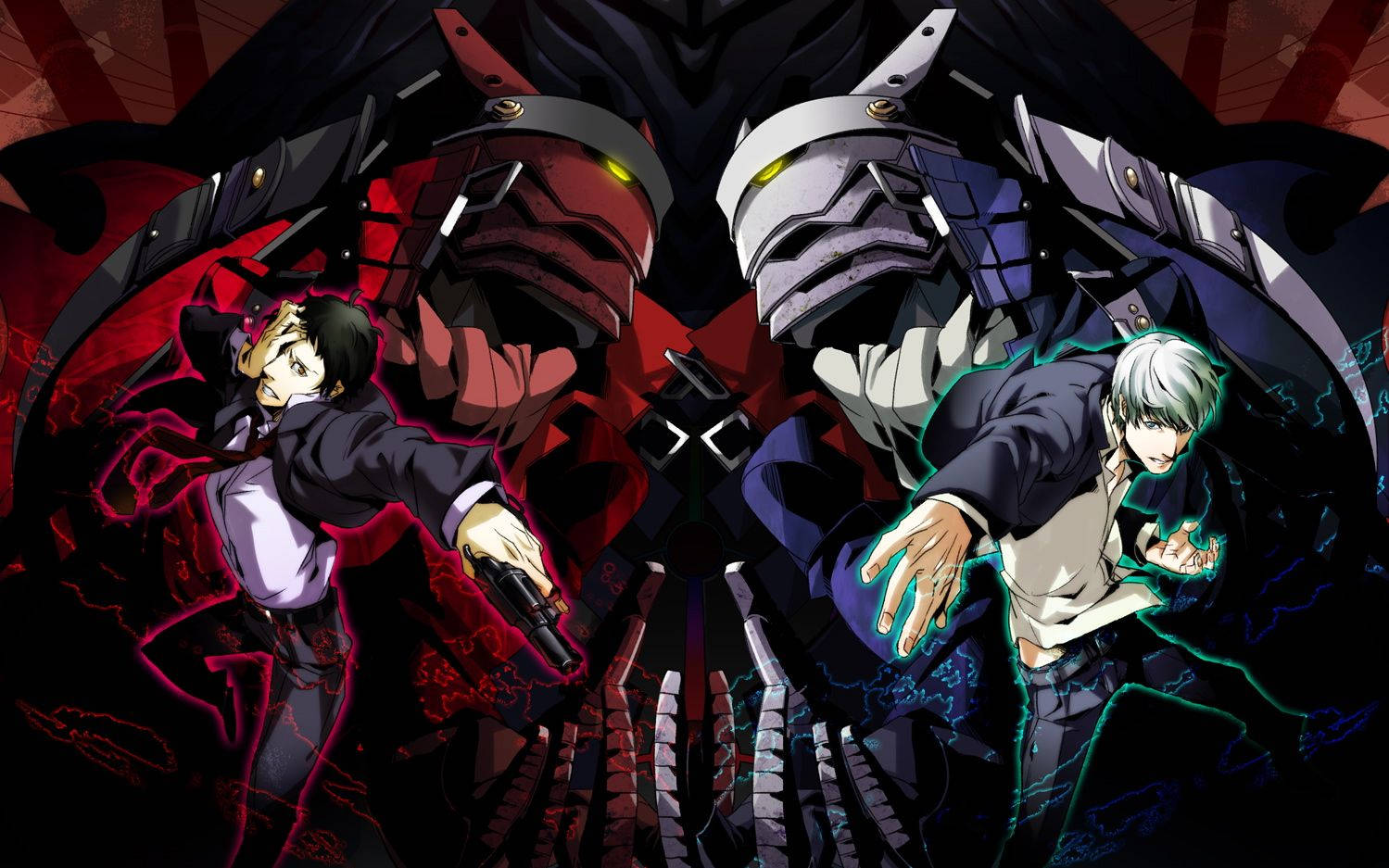 Male Protagonists Izanagi And Adachi From The Game Persona 4 Wallpaper