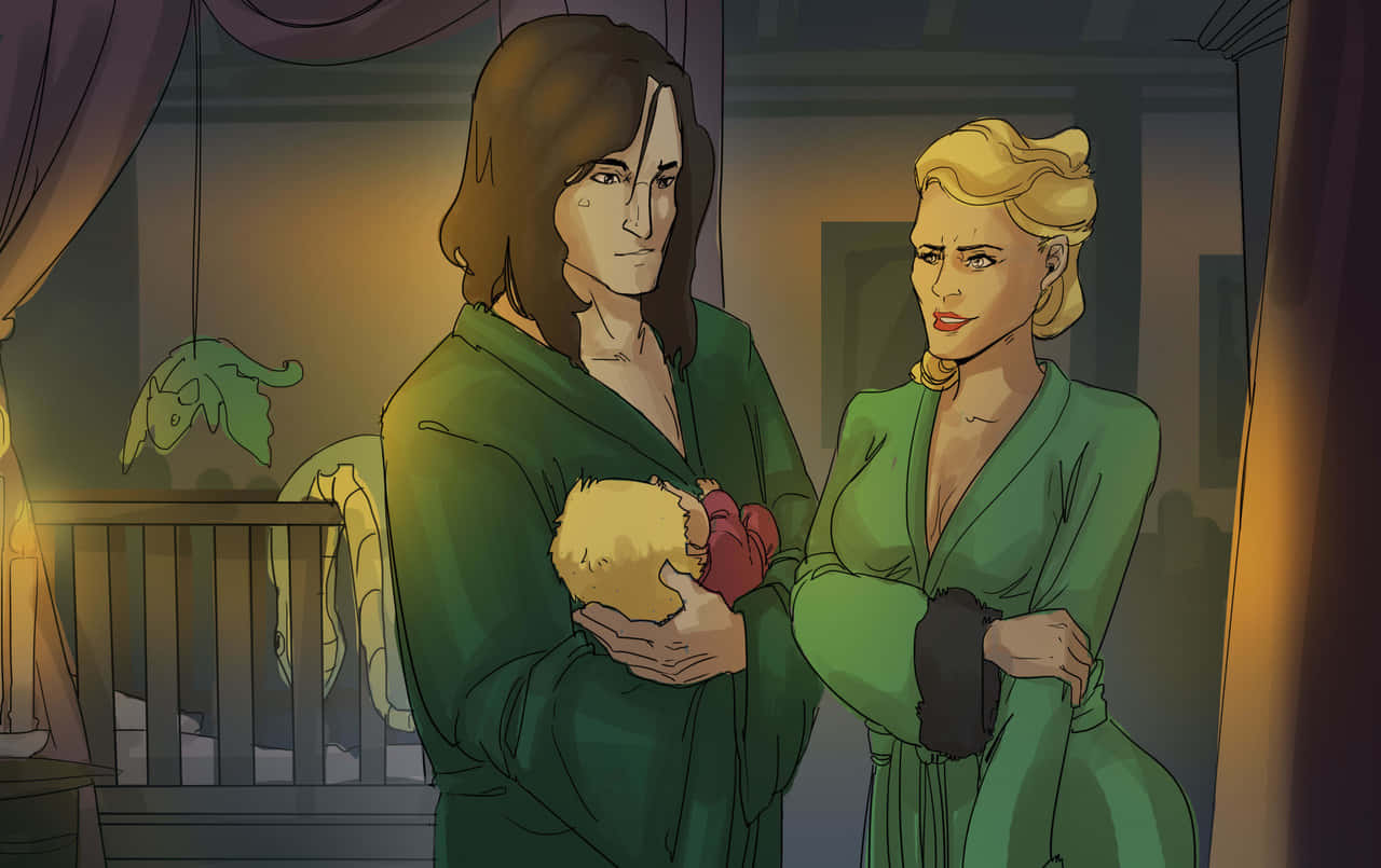 Malfoy Family Illustration Wallpaper