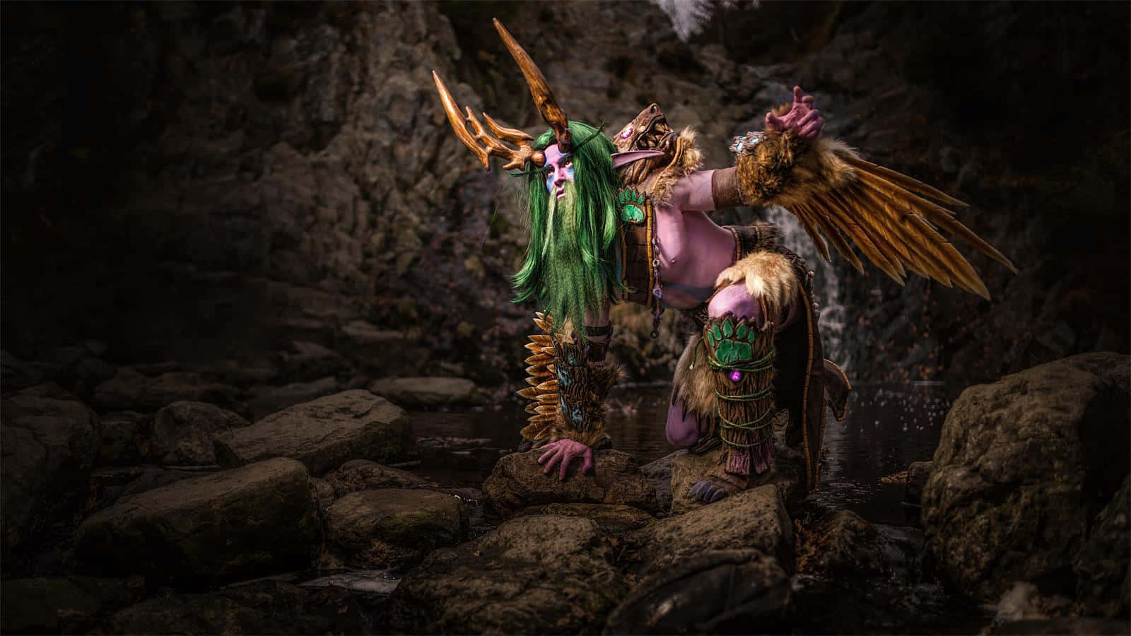 Malfurion Stormrage Cosplay Cave Setting Wallpaper