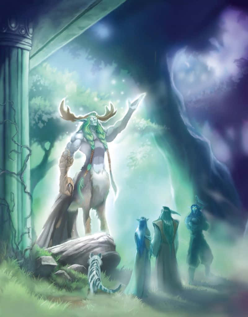 Malfurion Stormrage Summoning Nature Magic Wallpaper