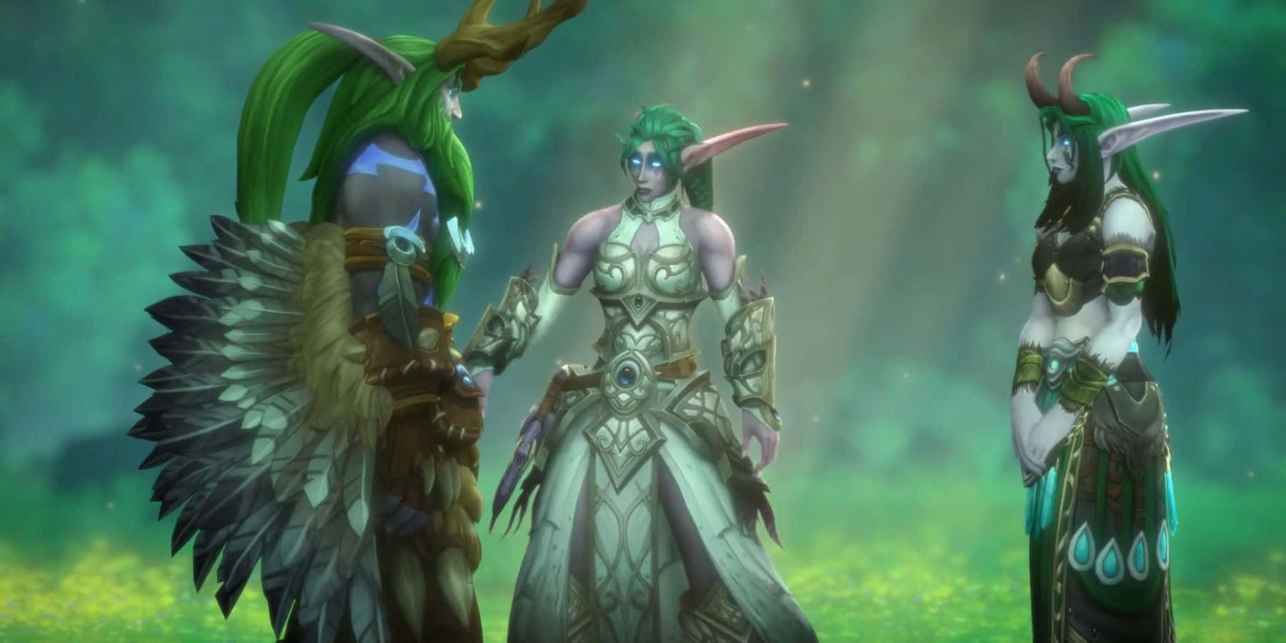 Malfurion Tyrande Illidan Confrontation Wallpaper