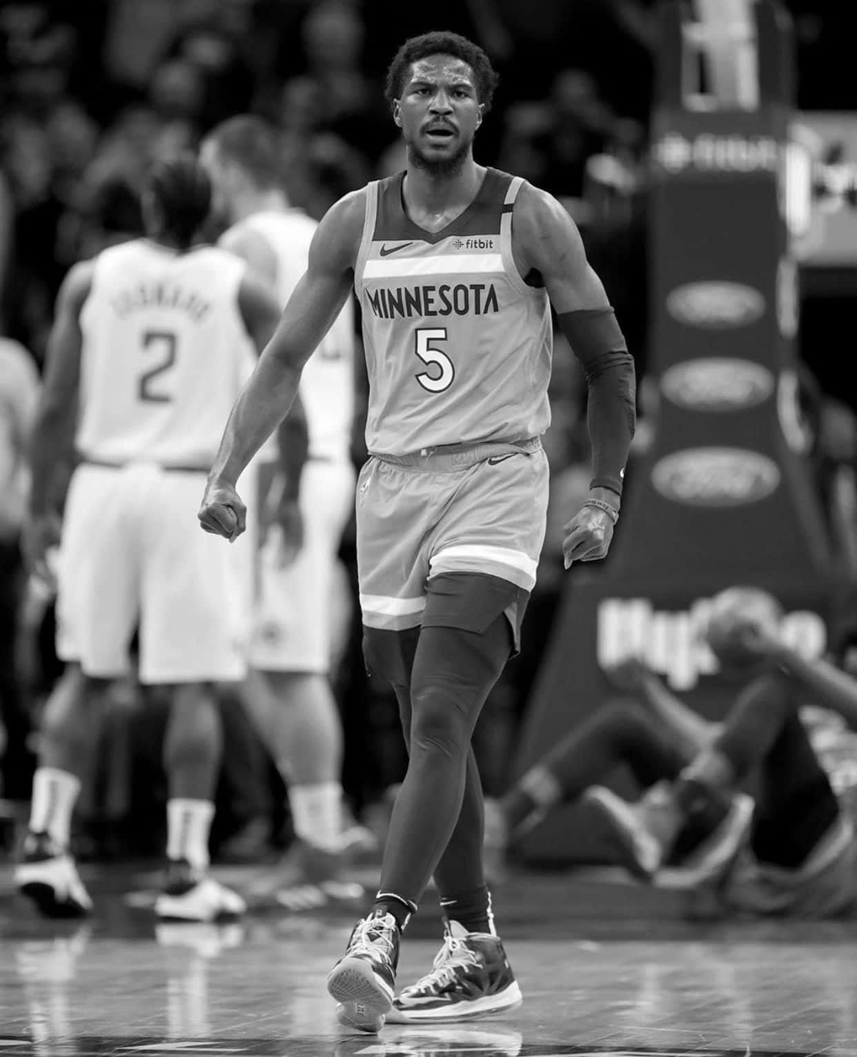 Malik Beasley Game Versus Los Angeles Clippers Wallpaper