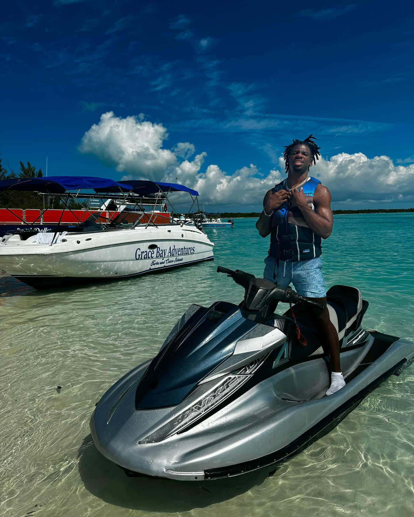 Man Readyfor Jet Ski Adventure Wallpaper