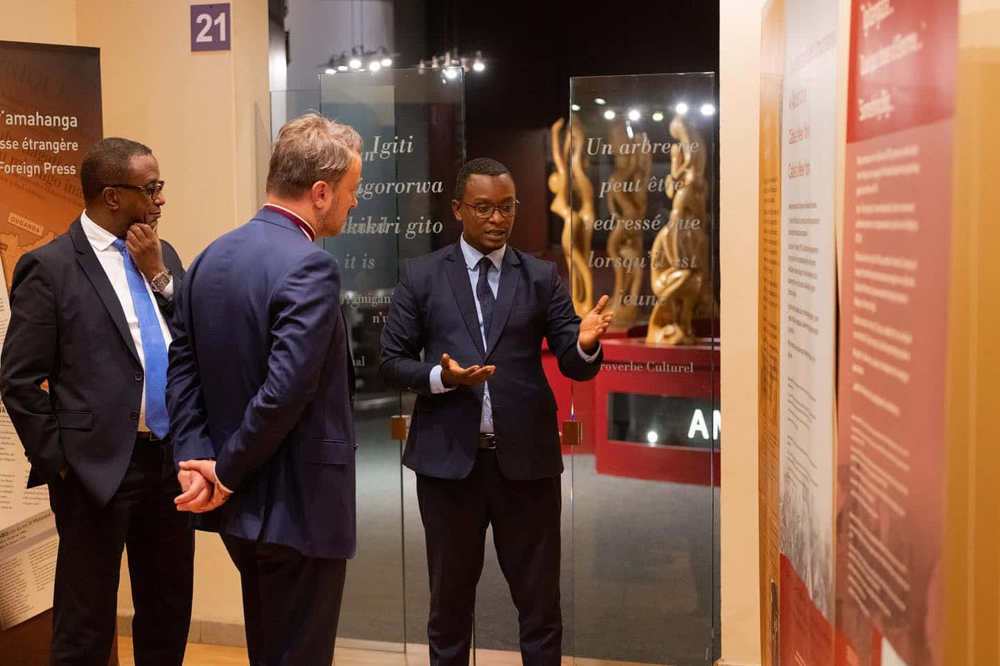 Man Speaking At Kigali Genocide Memorial Wallpaper