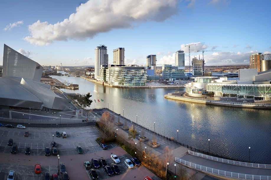 Manchester Salford Quays Skyline Wallpaper