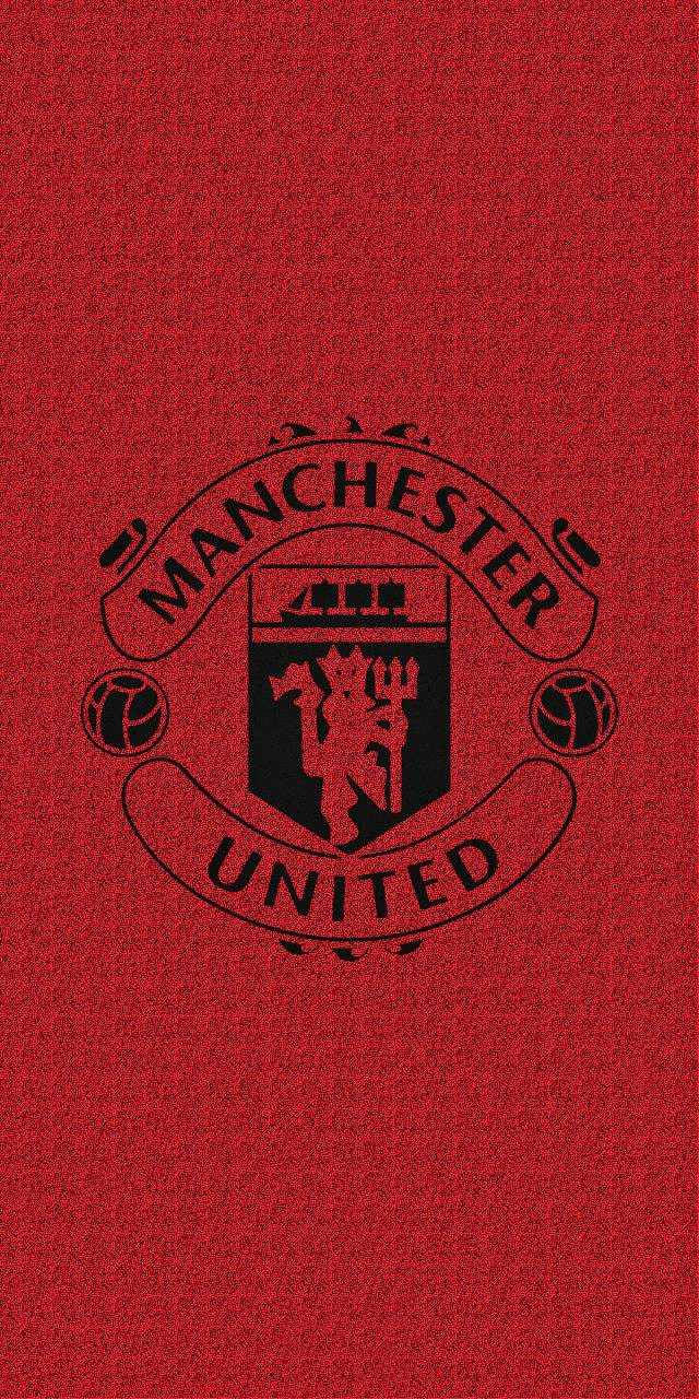 Manchester United Logo Minimalist Red Wallpaper