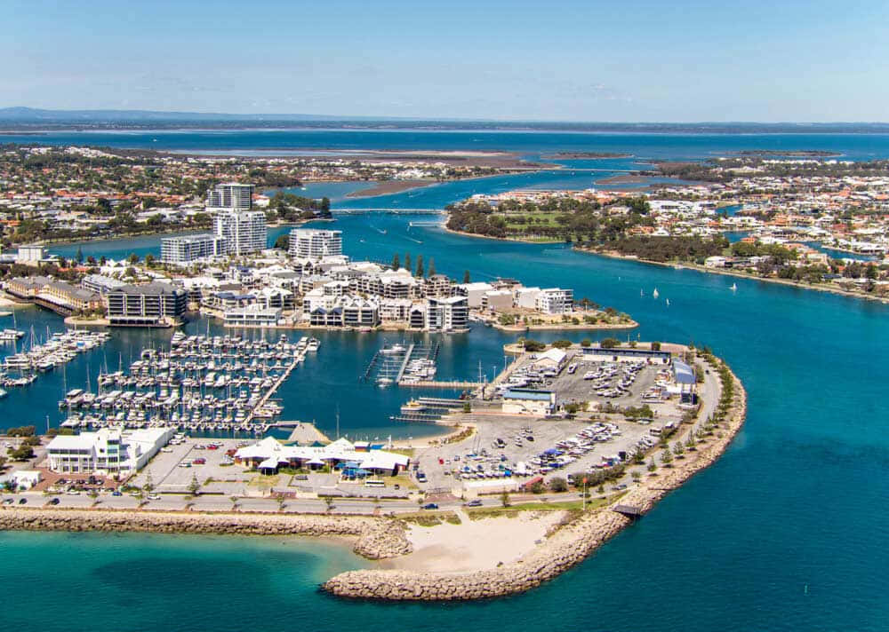 Mandurah Marina Aerial View Wallpaper