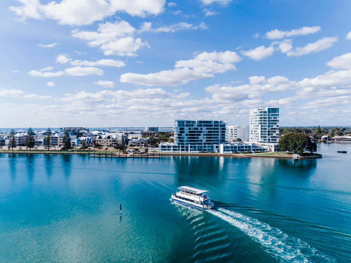 Mandurah Waterfront Aerial View Wallpaper