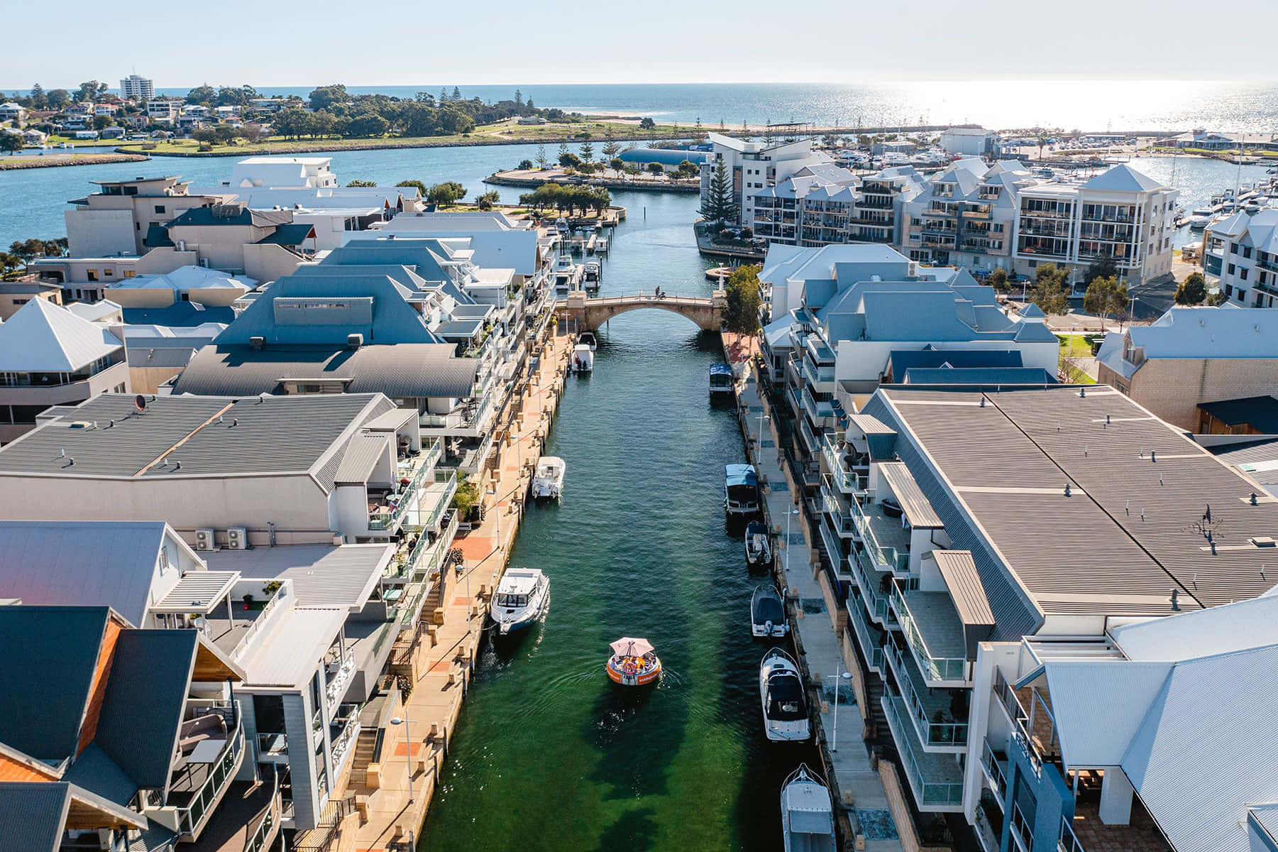 Mandurah Waterfront Aerial View Wallpaper