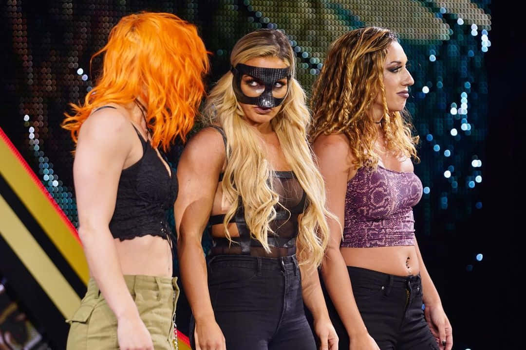 Mandy Rose Masked Appearance Wrestling Event Wallpaper