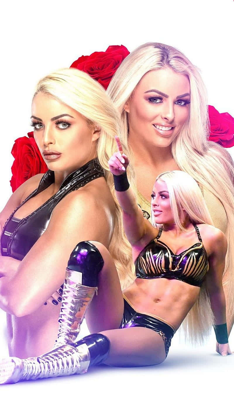 Mandy Rose Wrestling Diva Poses Wallpaper