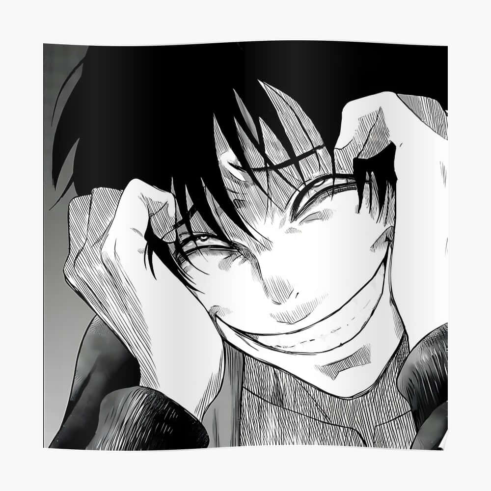 Manga Character Smilingwith Eyes Closed Wallpaper