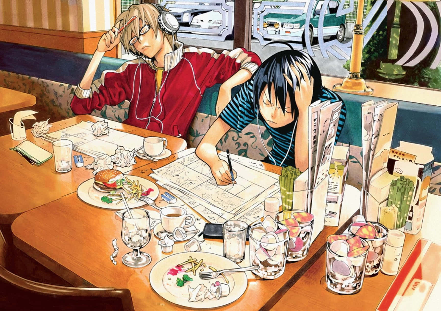 Manga Creation Sessionat Diner Wallpaper