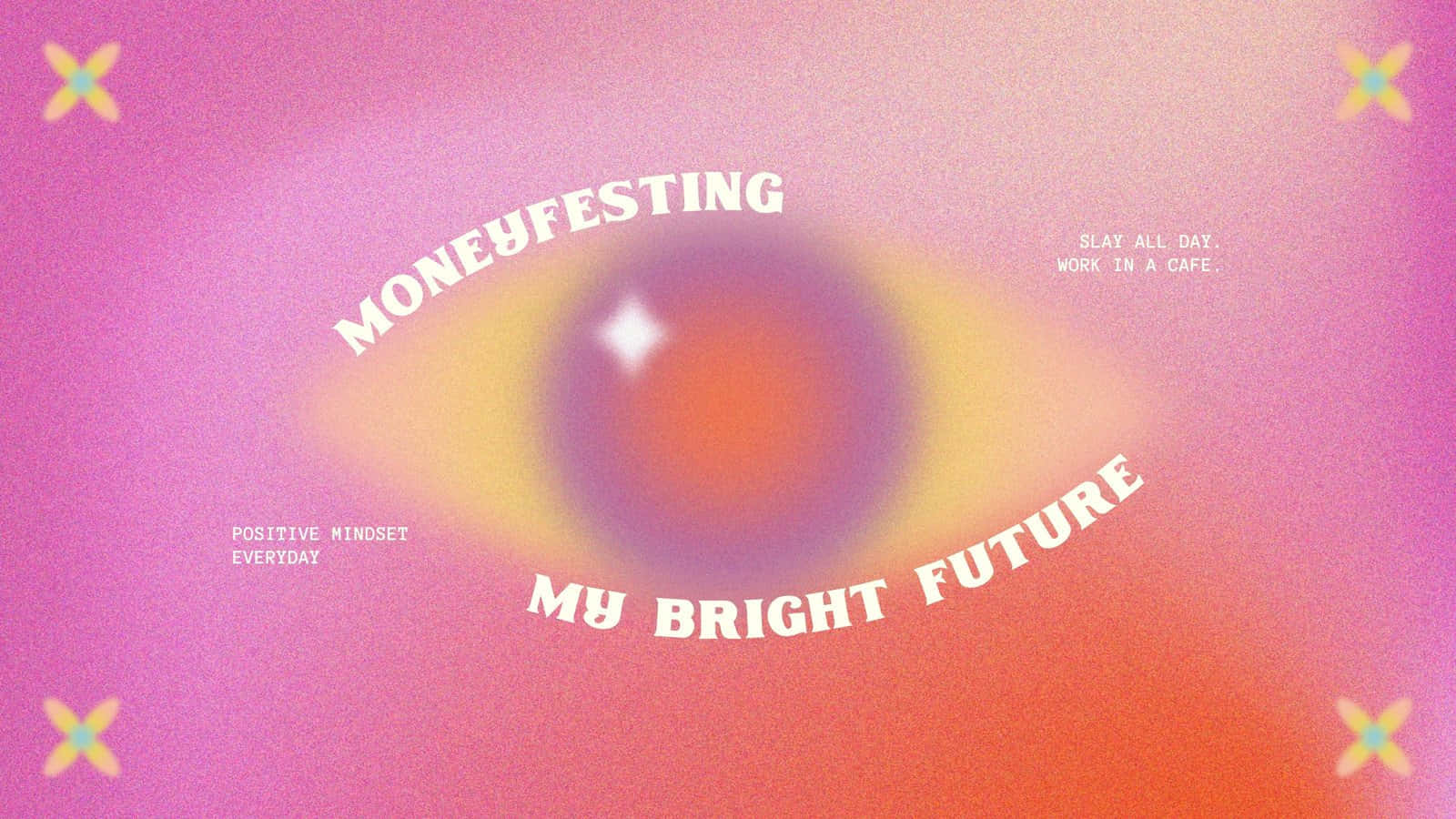 Manifesting Bright Future Inspirational Graphic Wallpaper