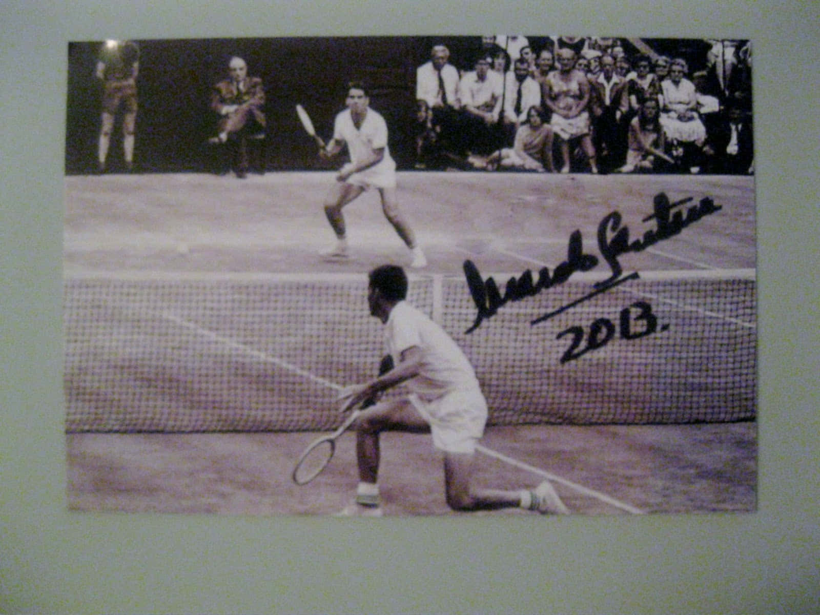 Manuel Santana's Autographed Photo Wallpaper