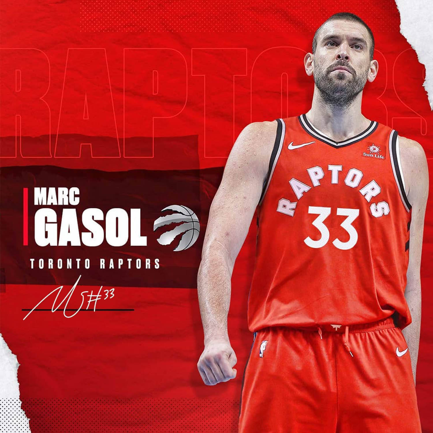 Marc Gasol Raptors Player No. 33 Wallpaper