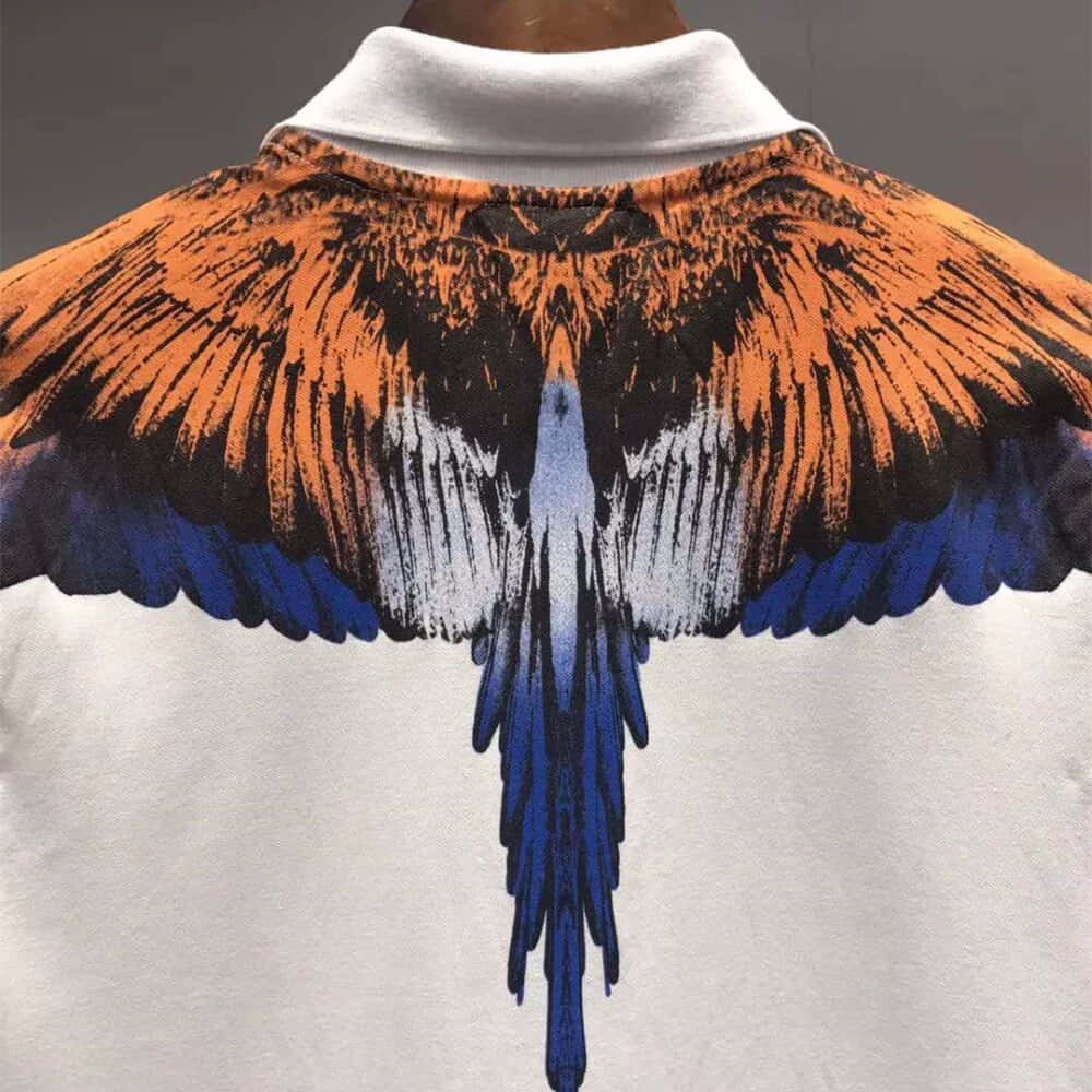 Marcelo Burlon Orange Collared Shirt Wallpaper