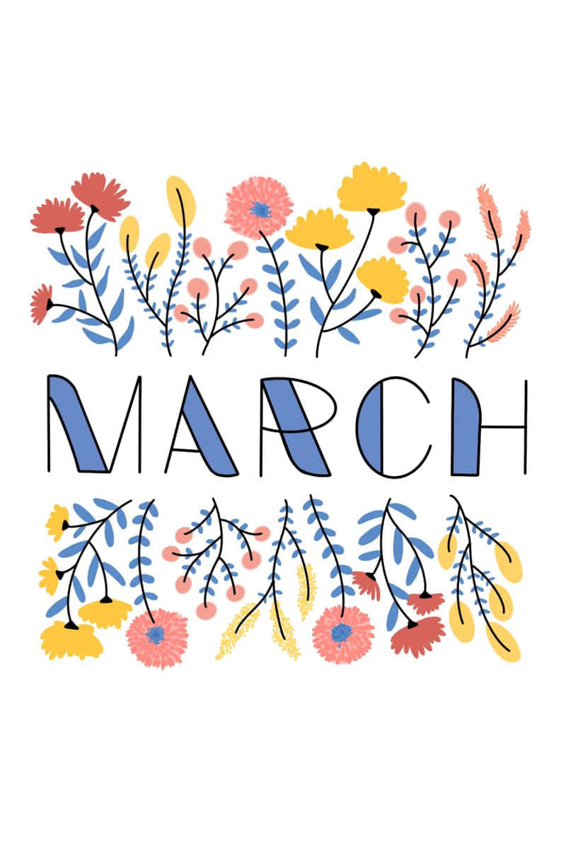 March Floral Aesthetic Wallpaper