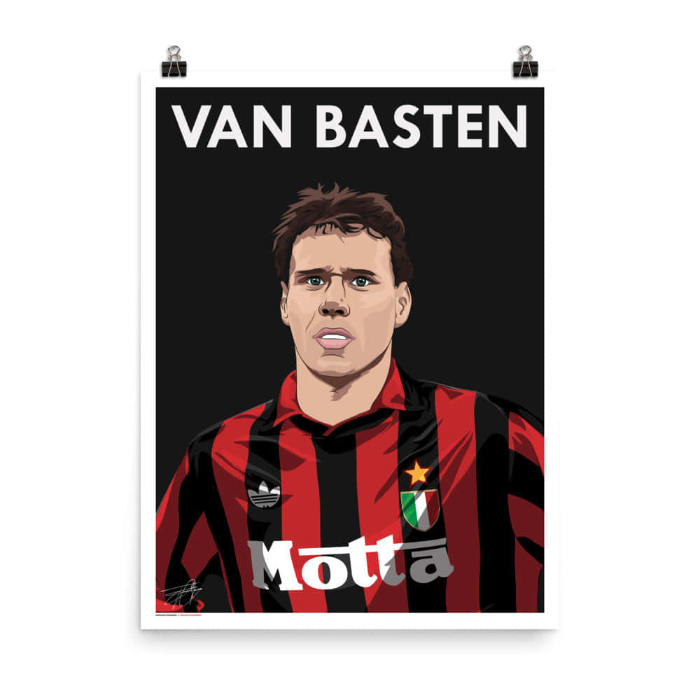 Marco Van Basten Graphic Illustration Wallpaper