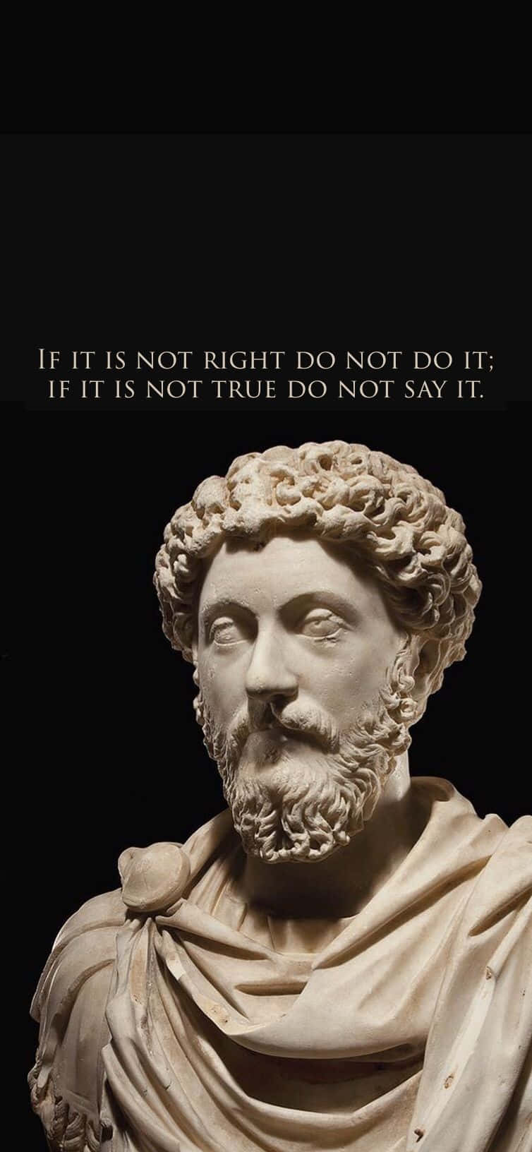 Marcus Aurelius Bustwith Quote Wallpaper