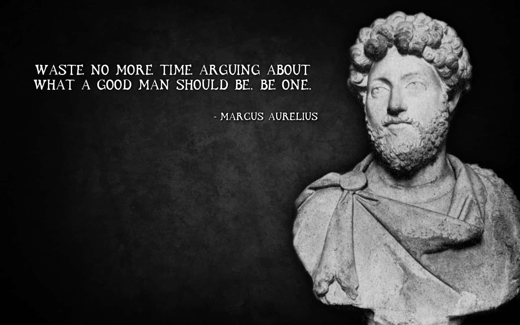 Marcus Aurelius Quoteand Bust Wallpaper