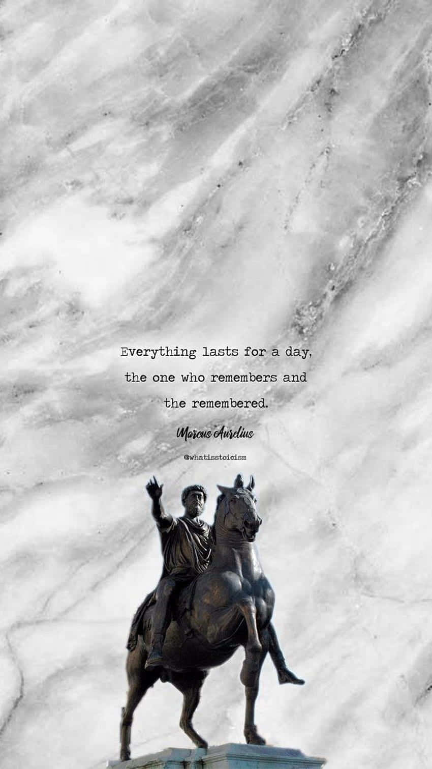 Marcus Aurelius Statue Quote Wallpaper