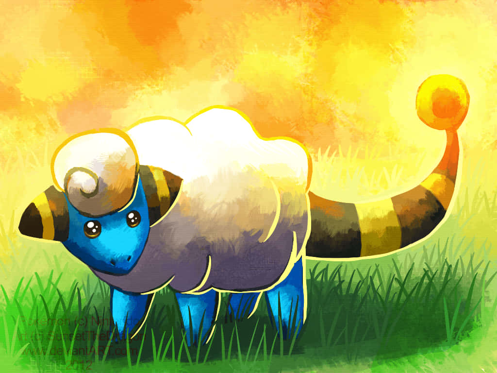 Mareep Digital Painting Wallpaper