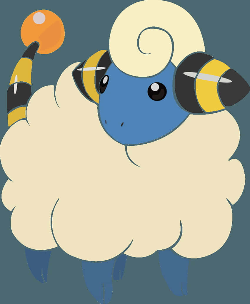 Mareep On Dark Blue Background Wallpaper