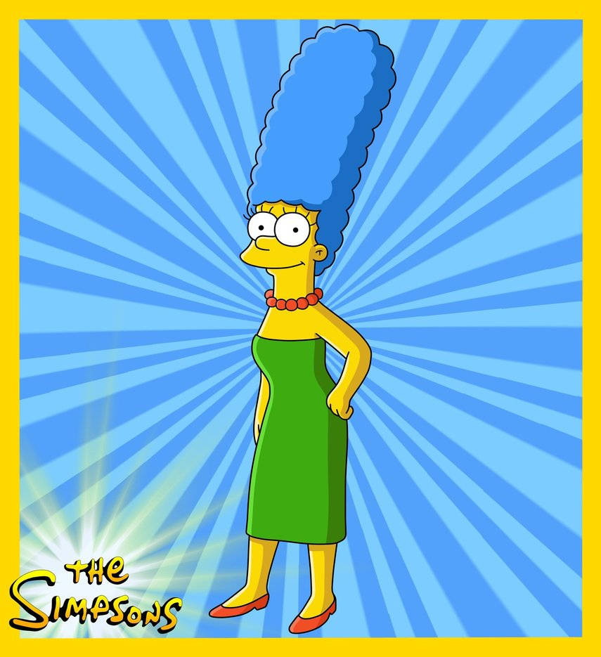 Marge Simpson Blue Art Wallpaper