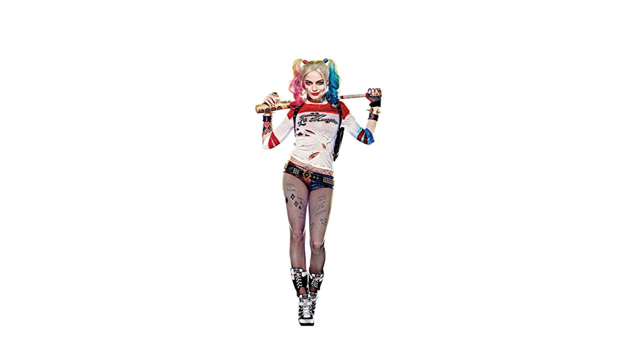 Margot Robbie As The Iconic Harley Quinn Wallpaper