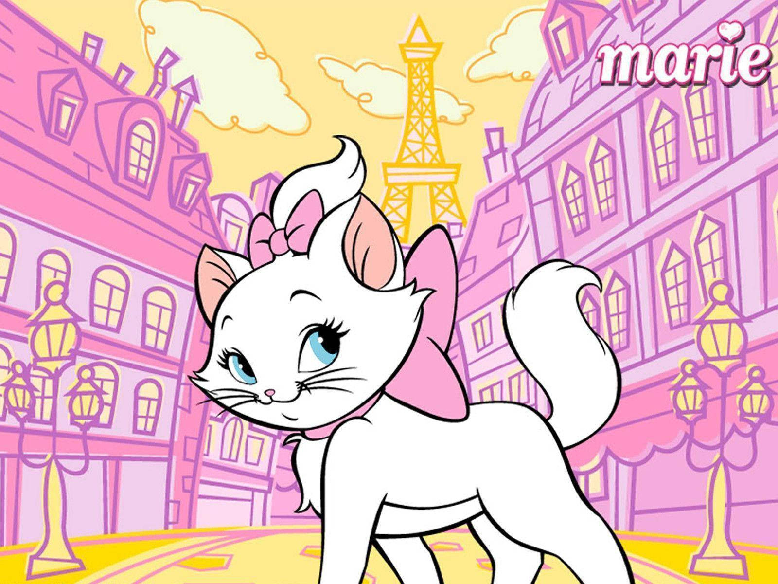 Marie Cat In Paris Wallpaper