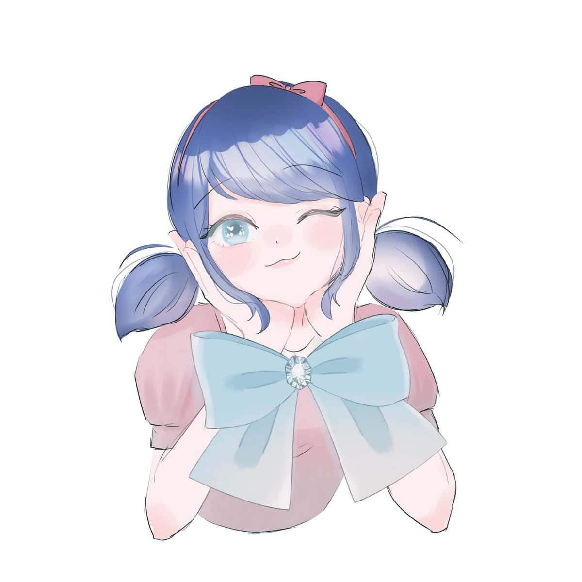 Marinette Dupain Cheng Anime Style Illustration Wallpaper