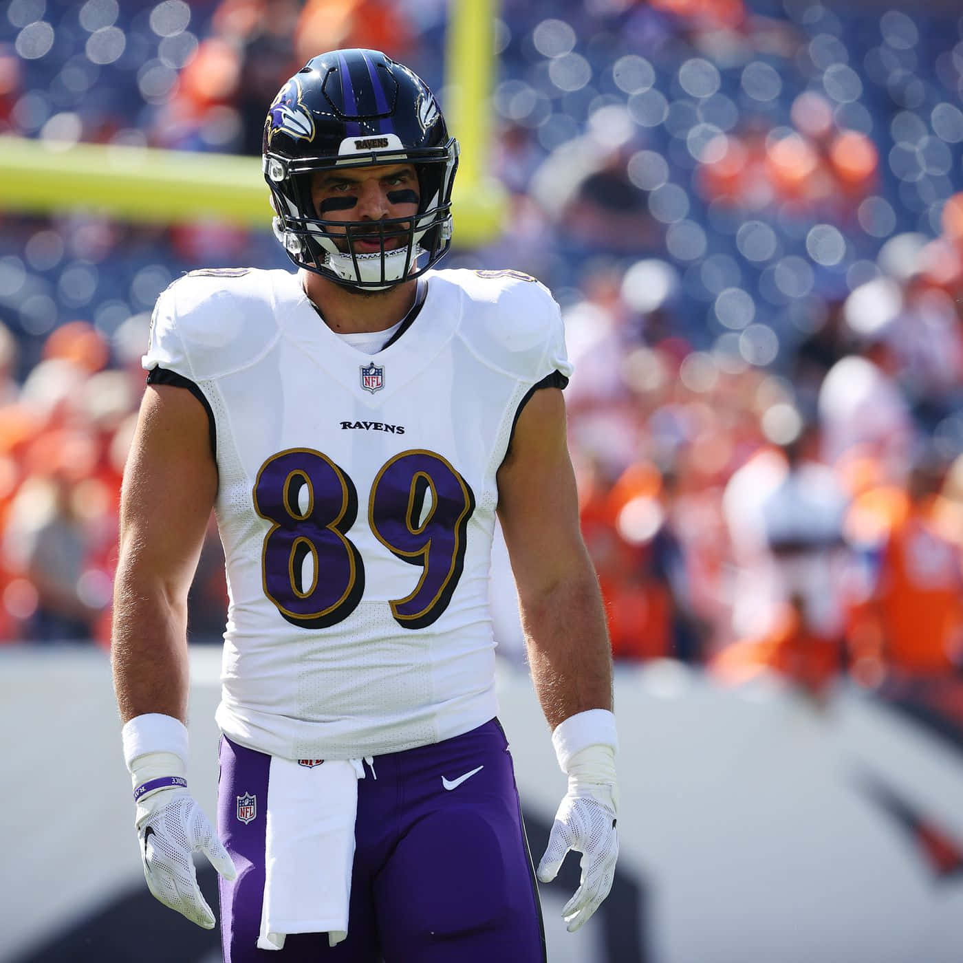 Mark Andrews Intense Look In Nfl Game Wallpaper