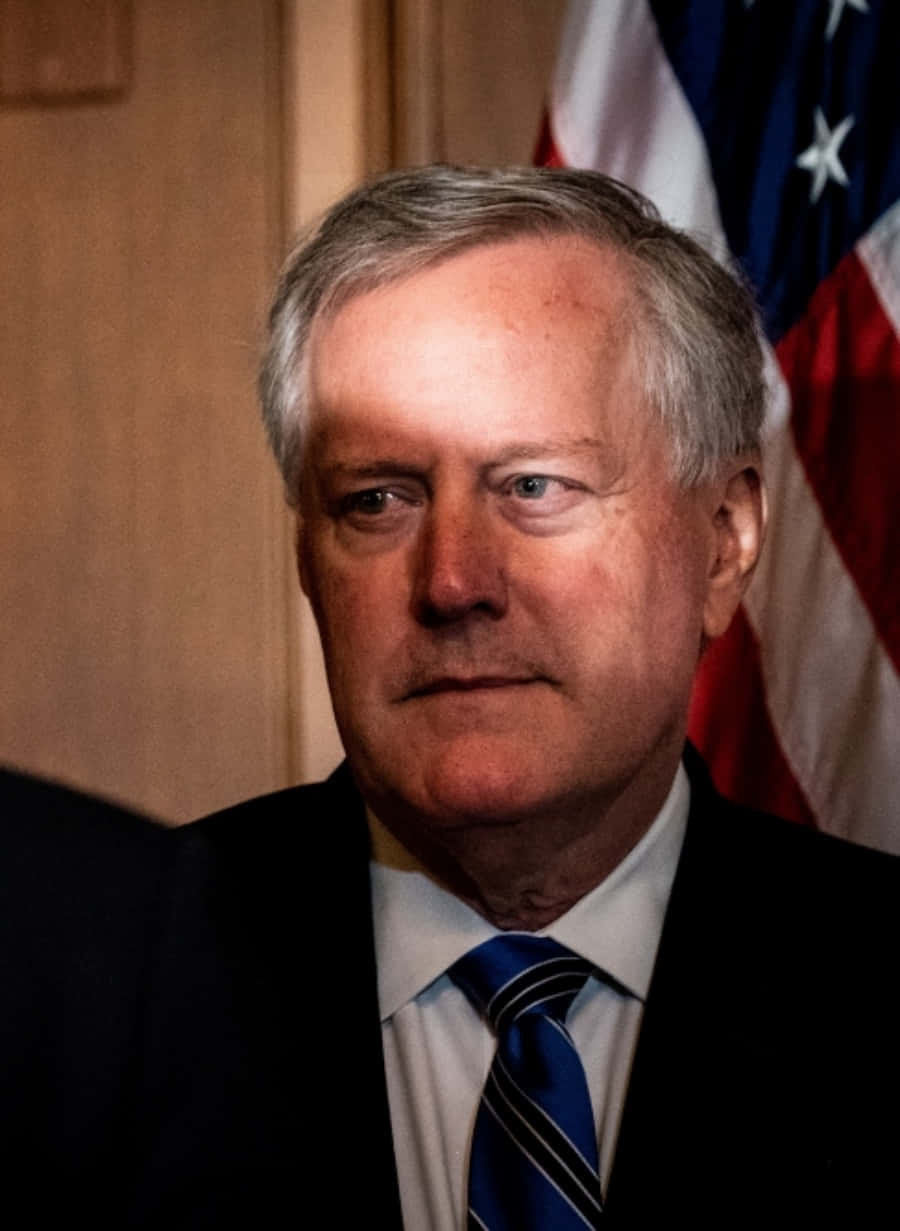 Mark Meadows Portraitwith American Flag Wallpaper