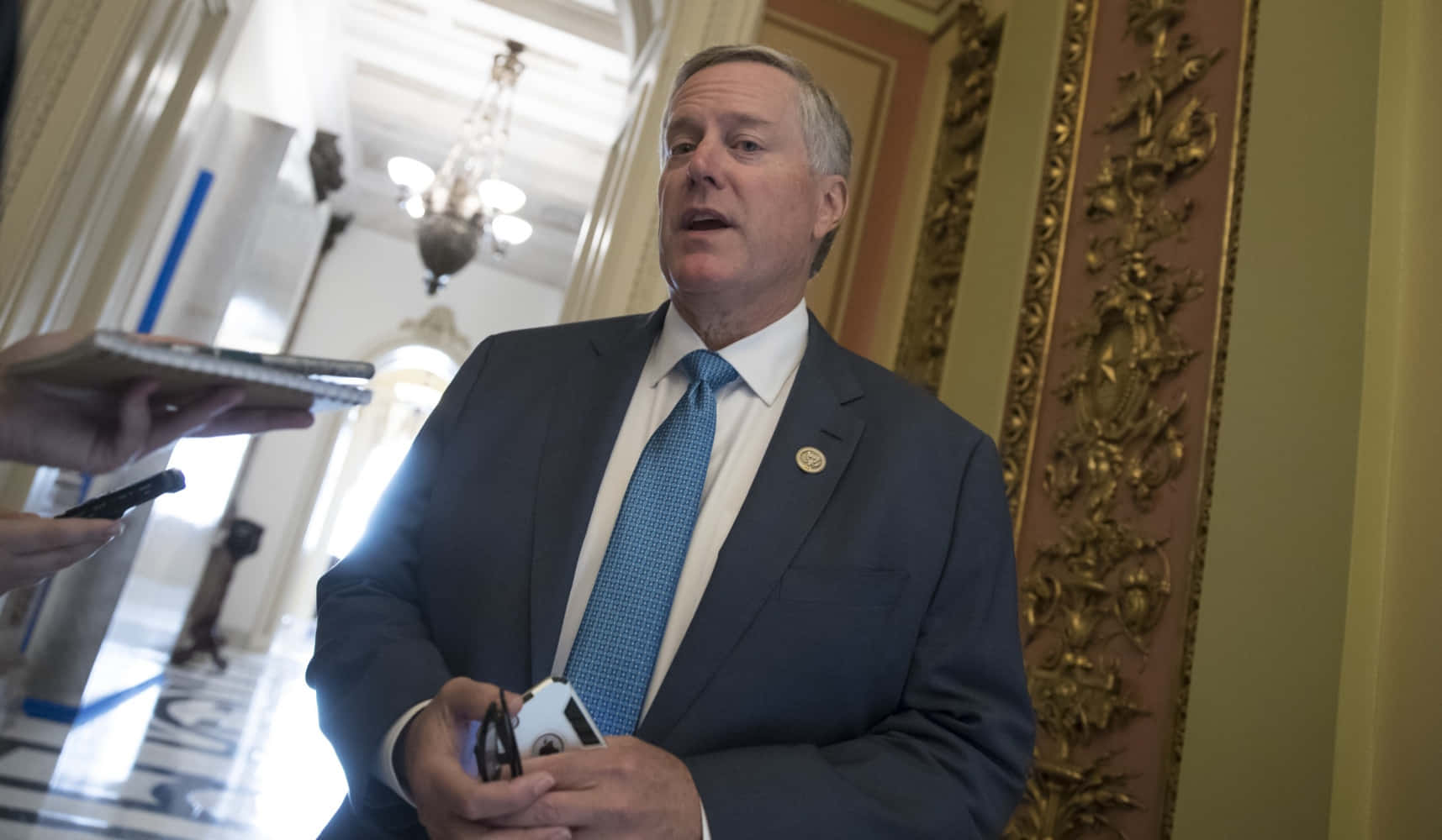 Mark Meadows Speakingto Reporter Wallpaper