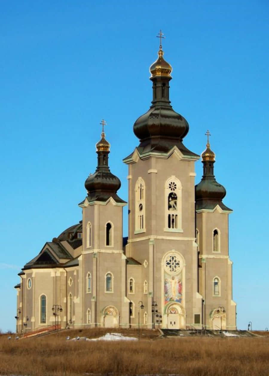 Markham Cathedral Against Blue Sky Wallpaper