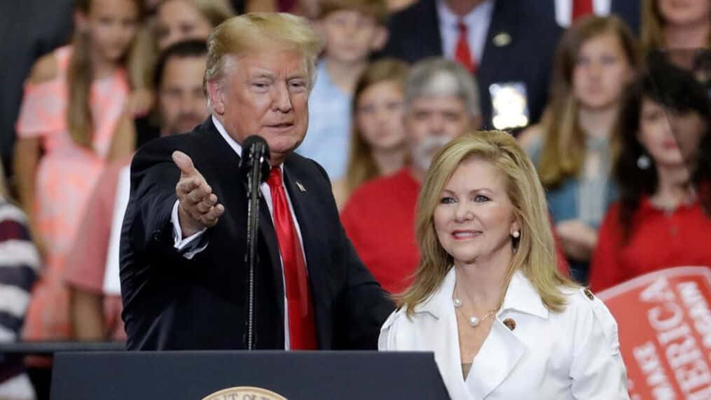 Marsha Blackburn And Donald Trump Wallpaper