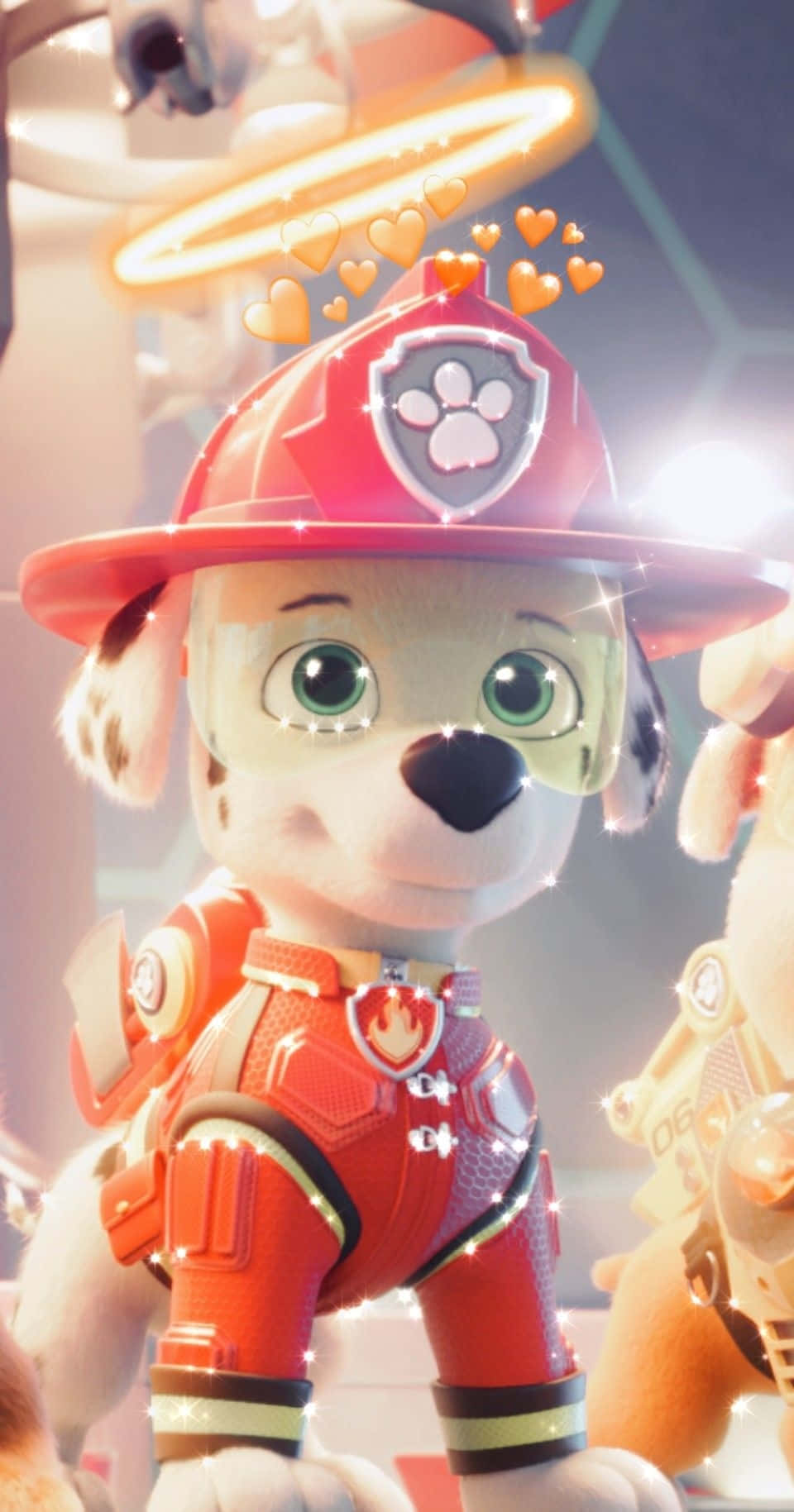 Marshall Paw Patrol Halo Hearts Wallpaper