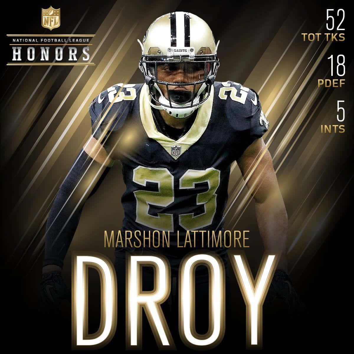 Marshon Lattimore Nfl Honors Poster Wallpaper