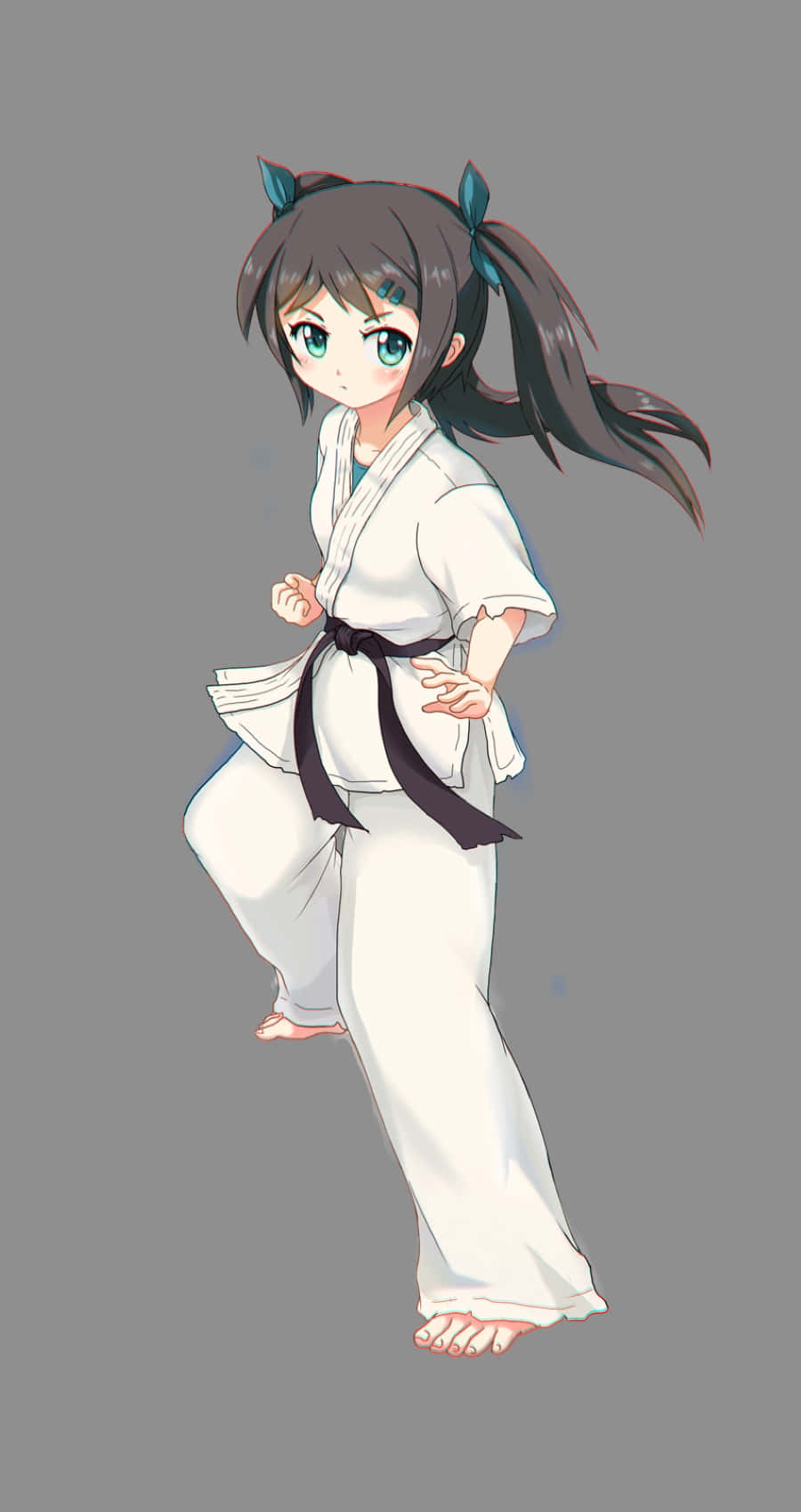 Martial Arts Expert In White Uniform Wallpaper