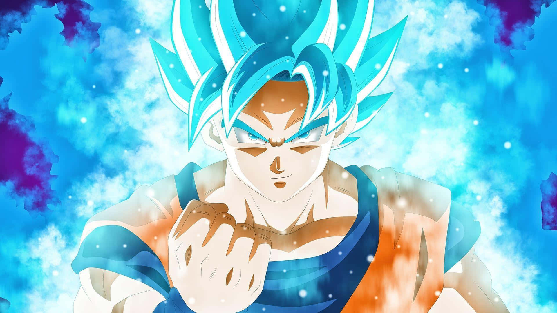 Marvel At The Power Of Super Saiyan Blue Wallpaper