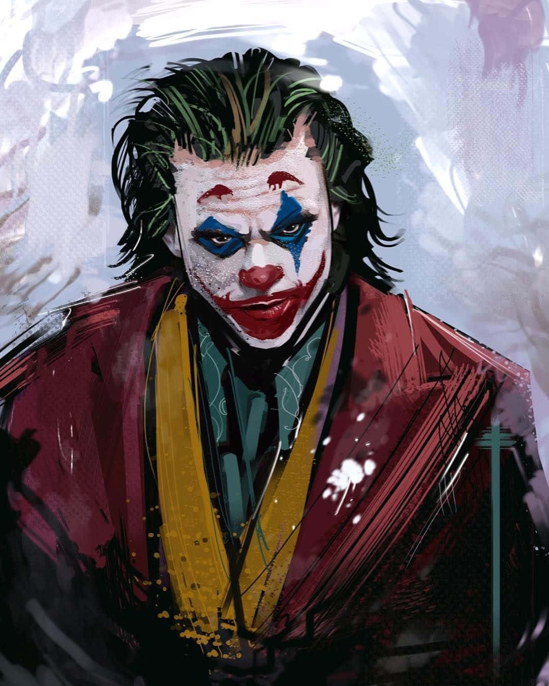 Marvelous Joker Poster Digital Painting Wallpaper