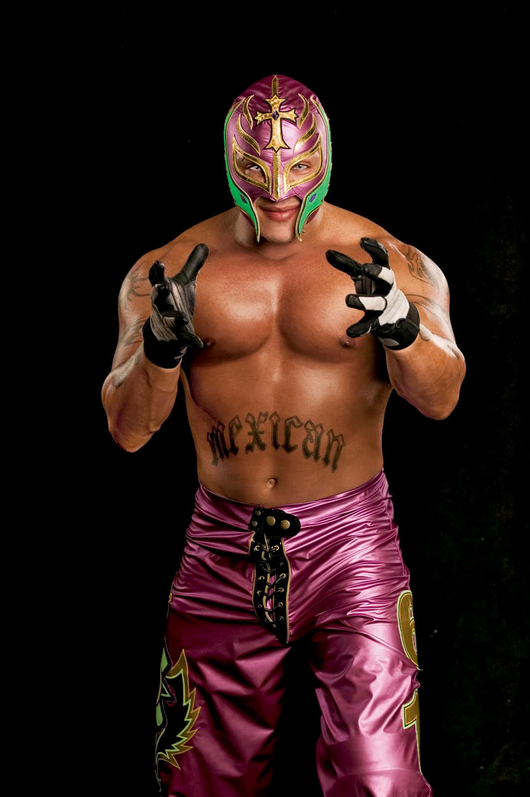 Masked_ Wrestler_in_ Action_ Pose Wallpaper