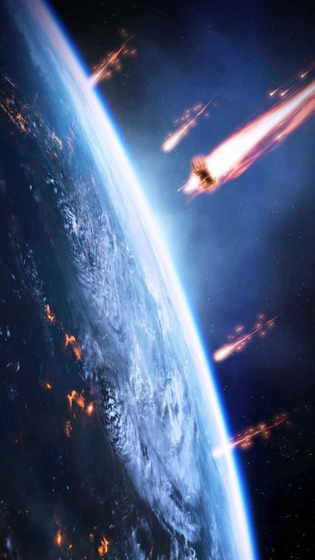 Mass Effect Trilogy - Commander Shepard With The Crew And Iconic Space Scenes Wallpaper