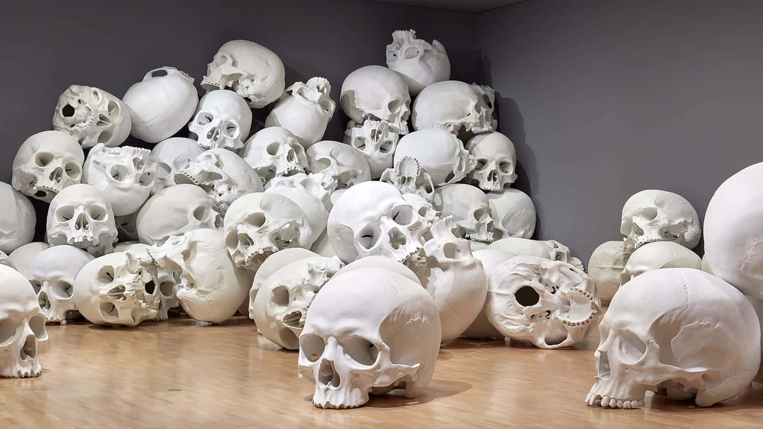 Massive Skull Installation Artwork Wallpaper